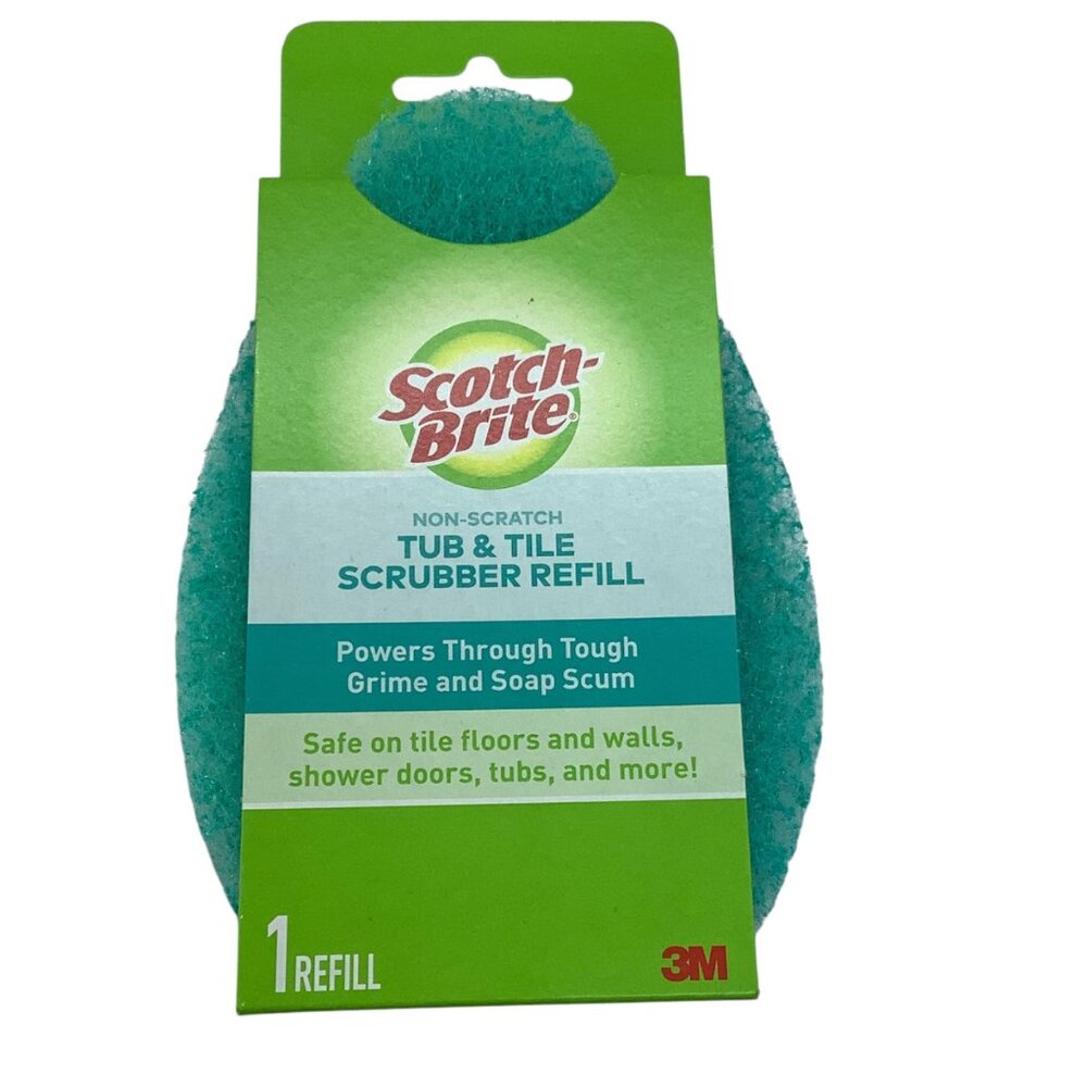 Scotch-Brite Non-Scratch Tub & Tile Scrubber Refill‎ Quantity of 4